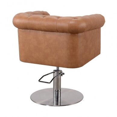 Professional CHESTERFIELD-style barber chair DUKE, brown color 11