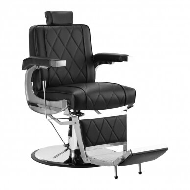 Профессиональное барберское кресло для парикмахерских и салонов красоты HAIR SYSTEM BM88066, черного цвета