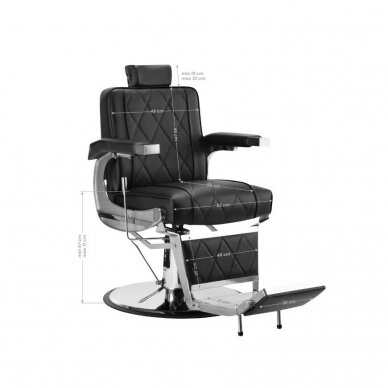 Профессиональное барберское кресло для парикмахерских и салонов красоты HAIR SYSTEM BM88066, черного цвета 8