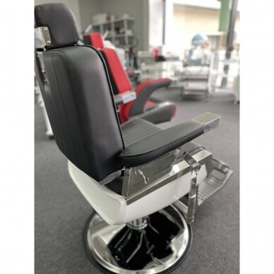 Профессиональное барберское кресло для парикмахерских и салонов красоты LORD, черного цвета 7