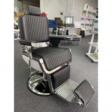 Профессиональное барберское кресло для парикмахерских и салонов красоты LORD, черного цвета 9