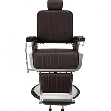 Профессиональное барберское кресло для парикмахерских и салонов красоты LORD, коричневого цвета 3