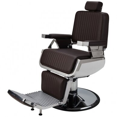 Профессиональное барберское кресло для парикмахерских и салонов красоты LORD, коричневого цвета 4