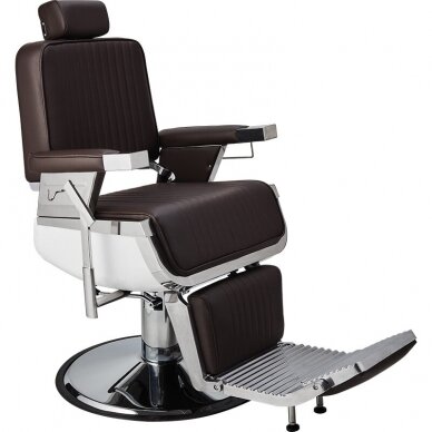 Профессиональное барберское кресло для парикмахерских и салонов красоты LORD, коричневого цвета