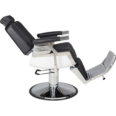 Profesionali barberio kėdė kirpykloms ir grožio salonams LORD, juodos spalvos 4