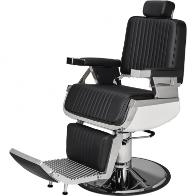 Profesionali barberio kėdė kirpykloms ir grožio salonams LORD, juodos spalvos 5