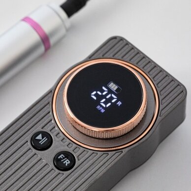 Profesionali belaidė elektrinė nagų freza manikiūro ir pedikiūro darbams 108, 50W 2