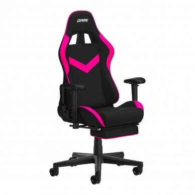 Profesionali biuro ir kompiuterinių žaidimų kėdė DARK, juodos/rožinės spalvos 1