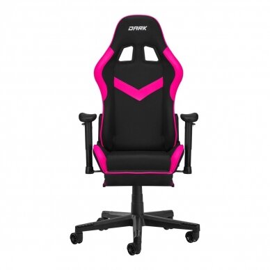 Profesionali biuro ir kompiuterinių žaidimų kėdė DARK, juodos/rožinės spalvos 3