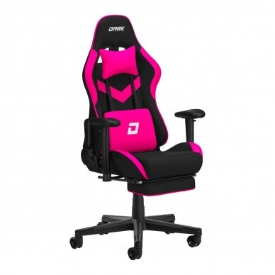 Profesionali biuro ir kompiuterinių žaidimų kėdė DARK, juodos/rožinės spalvos