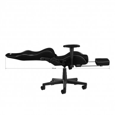 Profesionali biuro ir kompiuterinių žaidimų kėdė DARK, juodos/tamsiai pilkos spalvos 2