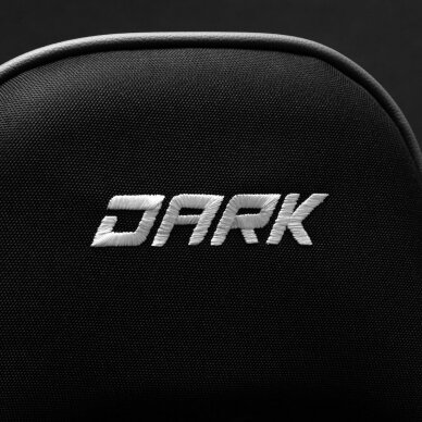 Profesionali biuro ir kompiuterinių žaidimų kėdė DARK, juodos/tamsiai pilkos spalvos 11