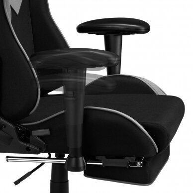 Profesionali biuro ir kompiuterinių žaidimų kėdė DARK, juodos/tamsiai pilkos spalvos 13