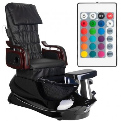Profesionali elektrinė kėdė pedikiūrui SPA su masažo funkcija  AS-261, juodos spalvos 9