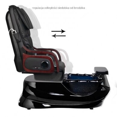 Profesionali elektrinė kėdė pedikiūrui SPA su masažo funkcija  AS-261, juodos spalvos 5