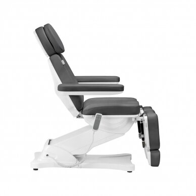 Profesionali elektrinė kosmetologinė kėdė - gultas pedikiūro procedūroms SILLON CLASSIC, 2 variklių, pilkos spalvos 2