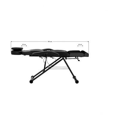 AZZURRO professional cosmetology chair - couch for beauty procedures 563S, black color 19 AZZURRO professional cosmetology chair - couch for beauty procedures 563S, black color 19