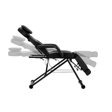 AZZURRO professional cosmetology chair - couch for beauty procedures 563S, black color 6 AZZURRO professional cosmetology chair - couch for beauty procedures 563S, black color 6