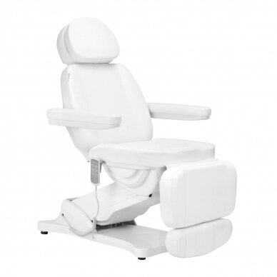Profesionali elektrinė kosmetologinė kėdė - gultas SILLON CLASSIC, 4 variklių, baltos spalvos