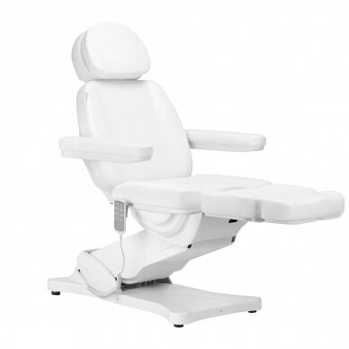 Professional electric cosmetology chair - bed SILLON CLASSIC, 4 motors, white color 2