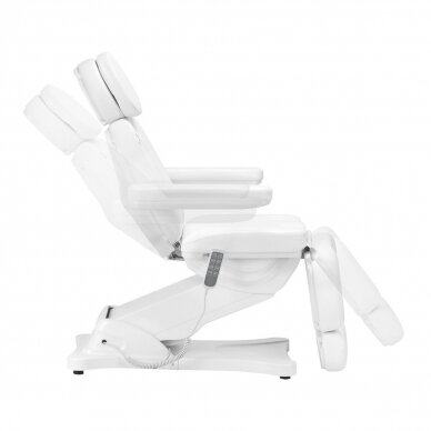 Professional electric cosmetology chair - bed SILLON CLASSIC, 4 motors, white color 3