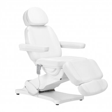 Professional electric cosmetology chair - bed SILLON CLASSIC, 4 motors, white color 1