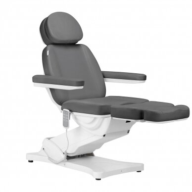 Profesionali elektrinė kosmetologinė kėdė - gultas SILLON CLASSIC, 4 variklių, pilkos spalvos 2