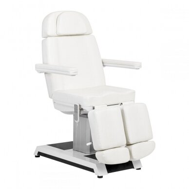 Profesionali elektrinė pedikiūro kėdė - gultas W-16C (3 varikliai), baltos spalvos