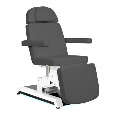Profesionali elektrinė kosmetologinė kėdė-lova grožio salonams EXPERT W-12D (2 varikliai), pilkos spalvos 1