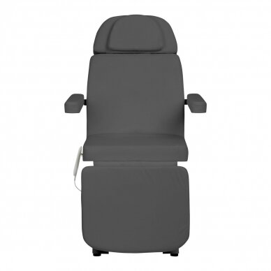 Profesionali elektrinė kosmetologinė kėdė-lova grožio salonams EXPERT W-12D (2 varikliai), pilkos spalvos 3