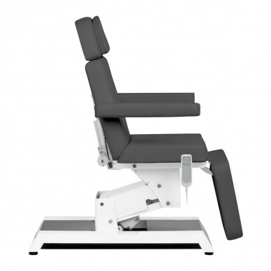 Profesionali elektrinė kosmetologinė kėdė-lova grožio salonams EXPERT W-12D (2 varikliai), pilkos spalvos 5