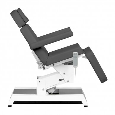 Profesionali elektrinė kosmetologinė kėdė-lova grožio salonams EXPERT W-12D (2 varikliai), pilkos spalvos 6