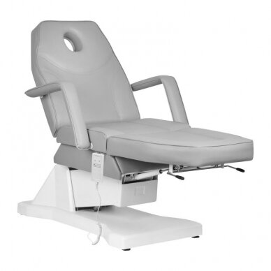 Profesionali elektrinė kosmetologinė kėdė SOFT (1 variklis), pilkos spalvos 2