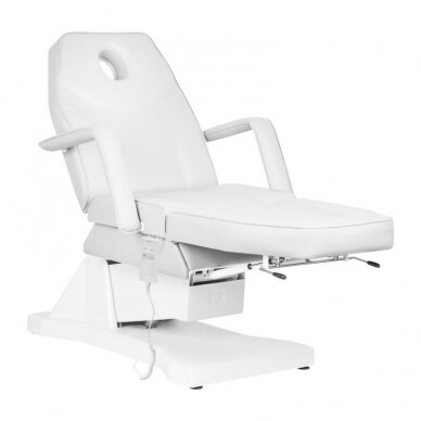 Profesionali elektrinė kosmetologinė kėdė SOFT (1 variklis), baltos spalvos 3