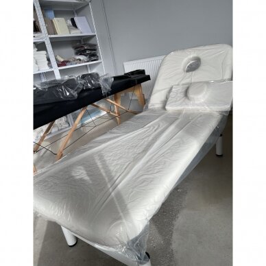 Profesionali elektrinė masažo lova-gultas MOD 079-1, baltos spalvos 11