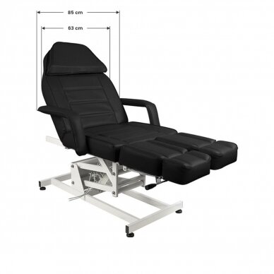 Профессиональная кровать для педикюра / стул AZZURRO 673AS, черная (1 мотор) 8