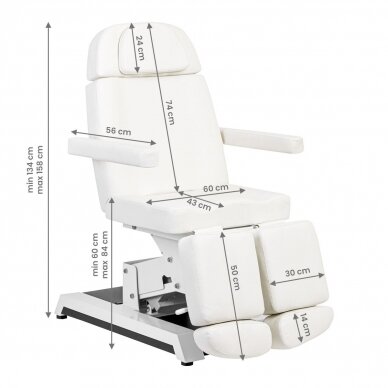 Профессиональная электрическая подологическая кушетка-кресло для процедур педикюра EXPERT PODO W-12C (3 мотора) 16