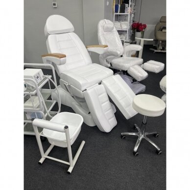 Profesionali elektrinė podologinė kėdė pedikiūro procedūroms LUX, balta (3 motorai) 16