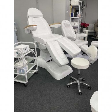 Profesionali elektrinė podologinė kėdė pedikiūro procedūroms LUX, balta (3 motorai) 21