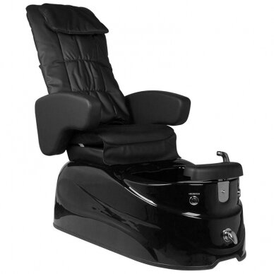 Профессиональное электрическое подологическое кресло для процедур педикюра с функцией массажа AS-122, черное 9