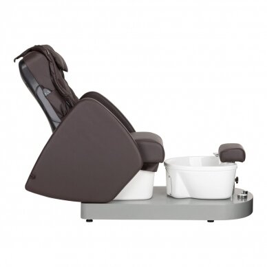 Profesionali elektrinė podologinė kėdė pedikiūro procedūroms su masažo funkcija AZZURRO 016C, rudos spalvos 2
