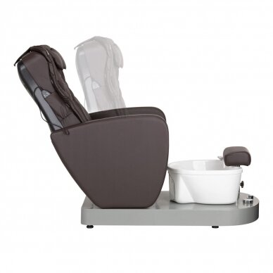 Profesionali elektrinė podologinė kėdė pedikiūro procedūroms su masažo funkcija AZZURRO 016C, rudos spalvos 1