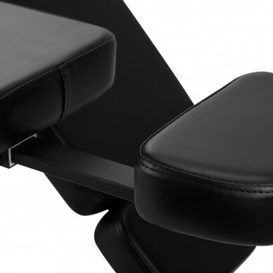 Profesionali elektrinė tatuiruočių salono kėdė/lova PRO INK 610, juodos spalvos 12