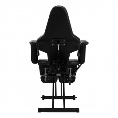 Profesionali elektrinė tatuiruočių salono kėdė/lova PRO INK 610, juodos spalvos 6