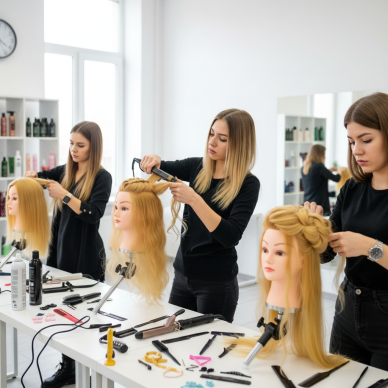 Profesionali galva mokymams IZA BLOND 60cm, terminiai plaukai 2