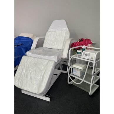 Profesionali hidraulinė kosmetologinė kėdė-lova A210, baltos spalvos 5