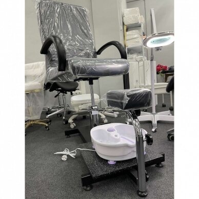 Profesionali hidraulinė pedikiūro kėdė kosmetologams su masažine vonele BW-100, juodos spalvos 7