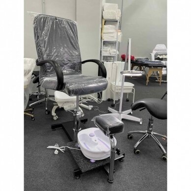 Profesionali hidraulinė pedikiūro kėdė kosmetologams su masažine vonele BW-100, juodos spalvos 8