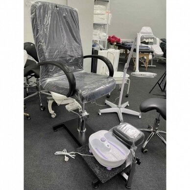 Profesionali hidraulinė pedikiūro kėdė kosmetologams su masažine vonele BW-100, juodos spalvos 9