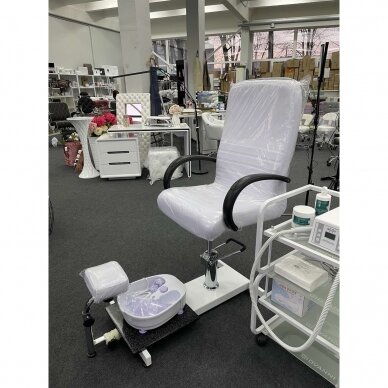 Профессиональное кресло для процедур педикюра BW-100, белого цвета 11